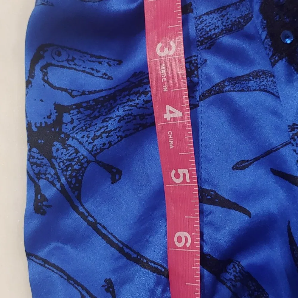 Betsey Johnson Blue and Black Lace-Trim Fit & Flare Pterodactyl Dress - Picture 7 of 9